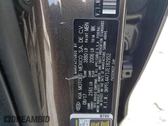 2018 Kia Forte LX with VIN 3KPFL4A71JE182952, listed as a Copart auction lot 48158615 with 77,611 mi miles and Salvage Title. Bid and sale history available at carsss.com. Image 12.