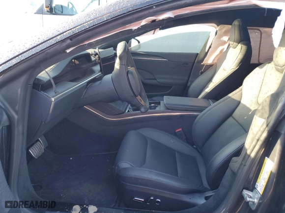 2024 Tesla Model S with VIN 5YJSA1E55RF534643, listed as a Copart auction lot 46422475 with 0 mi miles and Salvage Title. Bid and sale history available at carsss.com. Image 7.
