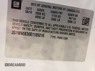 2014 Chevrolet Impala LS with VIN 2G1WA5E36E1189216, listed as a Copart auction lot 47114675 with 93,990 mi miles and Salvage title. Bid and sale history available at DreamBid. Image 14.