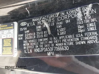 2015 Kia Soul + with VIN KNDJP3A50F7166630, listed as a IAAI auction lot 42063191 with Not Provided miles and . Bid and sale history available at DreamBid. Image 9.