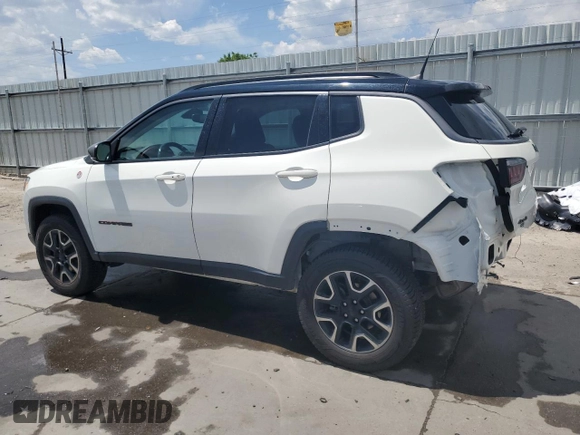 2020 Jeep Compass Trailhawk with VIN 3C4NJDDB1LT189240, listed as a Copart auction lot 57876235 with 70,309 mi miles and Salvage title. Bid and sale history available at DreamBid. Image 2.