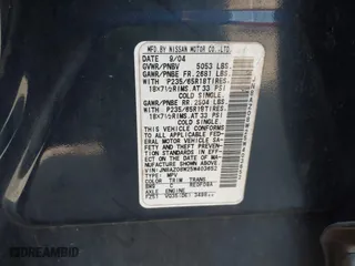 2005 Nissan Murano SL with VIN JN8AZ08W25W403652, listed as a IAAI auction lot 41706559 with 119,253 mi miles. Bid and sale history available at carsss.com. Image 9.