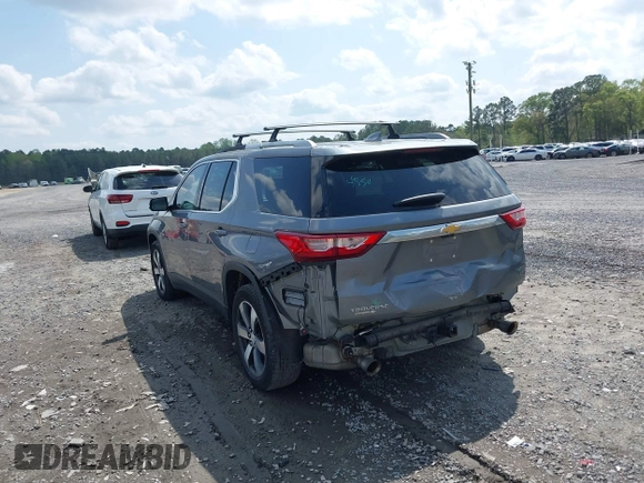 2018 Chevrolet Traverse LT z VIN 1GNERHKW5JJ212911, wystawiony jako IAAI lot #41923593 z przebiegiem 109 023 mil mil oraz . Historia ofert i sprzedaży dostępna na DreamBid. Obrazek 3.