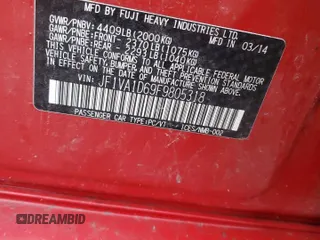 2015 Subaru WRX Premium with VIN JF1VA1D69F9805318, listed as a Copart auction lot 88133115 with 160,485 mi miles and Salvage Title. Bid and sale history available at carsss.com. Image 14.