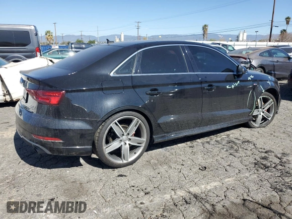 2017 Audi A3 Sedan Premium Plus with VIN WAUJ8GFF2H1029262, listed as a Copart auction lot 46554405 with 38,154 mi miles and Salvage Title. Bid and sale history available at carsss.com. Image 3.