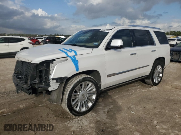 2018 Cadillac Escalade Platinum z VIN 1GYS4DKJXJR196594, wystawiony jako Copart lot #84545204 z przebiegiem 102 462 mil mil oraz Szkoda całkowita • Salvage title. Historia ofert i sprzedaży dostępna na DreamBid. Obrazek 1.