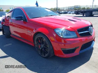 2015 Mercedes-Benz C-Class C 63 AMG with VIN WDDGJ7HB8FG357314, listed as a IAAI auction lot 41828192 with 40,947 mi miles. Bid and sale history available at carsss.com. Image 1.