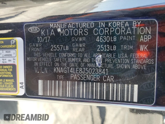 2018 Kia Optima Premium z VIN KNAGT4LE8J5023841, wystawiony jako Copart lot #61431235 z przebiegiem 193 841 mil mil oraz Czysty tytuł • Clean title. Historia ofert i sprzedaży dostępna na DreamBid. Obrazek 12.