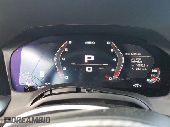 2022 BMW M4 Competition xDrive with VIN WBS43AZ05NCK11629, listed as a Copart auction lot 55484844 with 10,264 mi miles and Salvage Title. Bid and sale history available at carsss.com. Image 9.