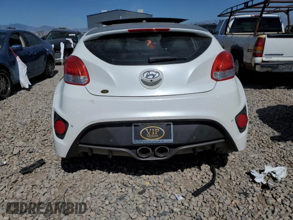 2016 Hyundai Veloster Turbo with VIN KMHTC6AE6GU302425, listed as a Copart auction lot 57547873 with 83,854 mi miles. Bid and sale history available at carsss.com. Image 6.