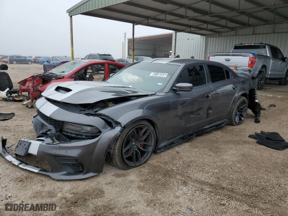 2021 Dodge Charger Scat Pack Widebody with VIN 2C3CDXGJ9MH633949, listed as a Copart auction lot 45138345 with 37,952 mi miles and Clean Title. Bid and sale history available at carsss.com. Image 1.