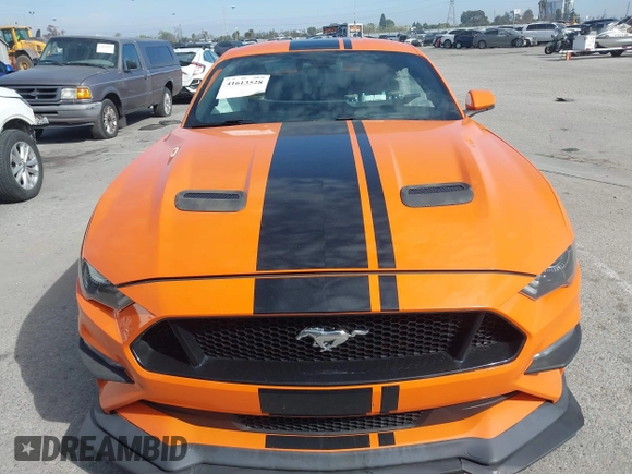2021 Ford Mustang GT with VIN 1FA6P8CF5M5114482, listed as a IAAI auction lot 41613528 with 63,216 mi miles. Bid and sale history available at carsss.com. Image 12.