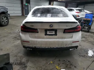 2021 BMW 5 Series 530i xDrive with VIN WBA13BJ01MWW97376, listed as a Copart auction lot 45951655 with Not Provided miles and Salvage Title. Bid and sale history available at carsss.com. Image 6.