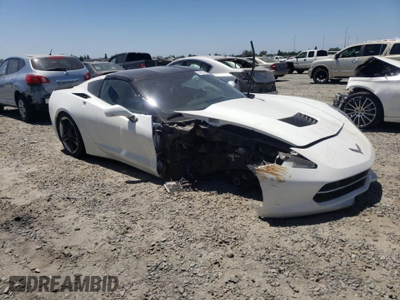 2016 Chevrolet Corvette 1LT with VIN 1G1YB2D71G5111095, listed as a Copart auction lot 57511404 with 0 mi miles and Salvage Title. Bid and sale history available at carsss.com. Image 4.