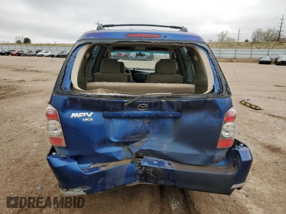 2004 Mazda MPV ES with VIN JM3LW28J940519890, listed as a Copart auction lot 51240135 with 245,643 mi miles and Salvage Title. Bid and sale history available at carsss.com. Image 6.