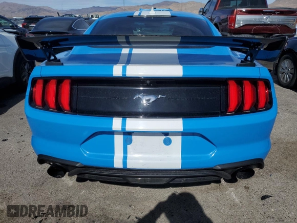 2022 Ford Mustang EcoBoost with VIN 1FA6P8TH0N5132584, listed as a Copart auction lot 45401895 with 14,658 mi miles and Salvage Title. Bid and sale history available at carsss.com. Image 6.