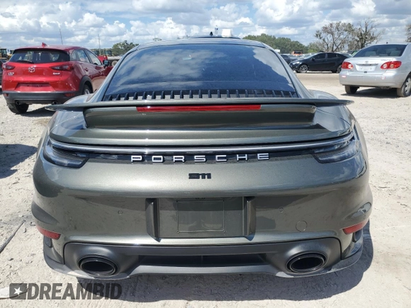 2023 Porsche 911 Turbo with VIN WP0AD2A99PS258016, listed as a Copart auction lot 72852814 with 7,386 mi miles and Salvage Title. Bid and sale history available at carsss.com. Image 6.