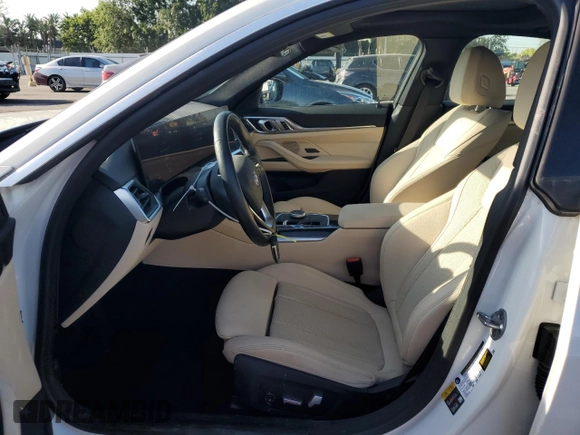 2024 BMW i4 eDrive35 with VIN WBY43AW0XRFR93179, listed as a Copart auction lot 52396475 with 14,905 mi miles and Salvage Title. Bid and sale history available at carsss.com. Image 7.