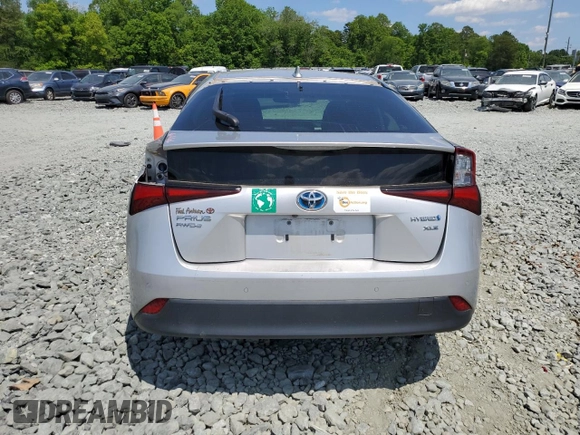 2019 Toyota Prius LE with VIN JTDL9RFUXK3001532, listed as a Copart auction lot 55640085 with 114,477 mi miles and Salvage title. Bid and sale history available at DreamBid. Image 6.
