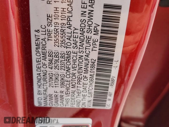 2021 Acura RDX with VIN 5J8TC1H36ML018842, listed as a Copart auction lot 45482645 with 64,795 mi miles and Salvage Title. Bid and sale history available at carsss.com. Image 14.