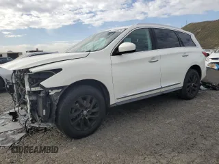 2013 Infiniti JX35 with VIN 5N1AL0MN9DC320998, listed as a Copart auction lot 47324035 with 112,170 mi miles and Salvage Title. Bid and sale history available at carsss.com. Image 1.