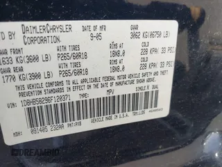 2006 Dodge Durango Limited z VIN 1D8HB58296F120371, wystawiony jako IAAI lot #42515535 z przebiegiem 302 797 mil mil oraz . Historia ofert i sprzedaży dostępna na DreamBid. Obrazek 9.