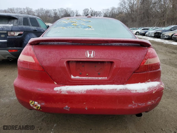 2005 Honda Accord Cpe EX-L with VIN 1HGCM72675A010345, listed as a Copart auction lot 42354725 with 0 mi miles and Salvage Title. Bid and sale history available at carsss.com. Image 6.