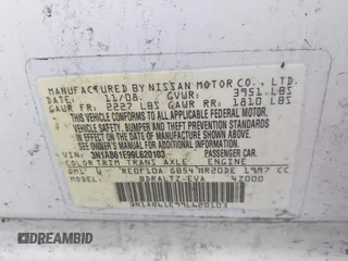 2009 Nissan Sentra FE+ with VIN 3N1AB61E99L620103, listed as a IAAI auction lot 42184276 with 122,066 mi miles and . Bid and sale history available at DreamBid. Image 9.