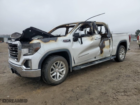 2019 GMC Sierra 1500 SLT with VIN 3GTU9DEL0KG301903, listed as a Copart auction lot 86650114 with 0 mi miles and Salvage Title. Bid and sale history available at carsss.com. Image 1.