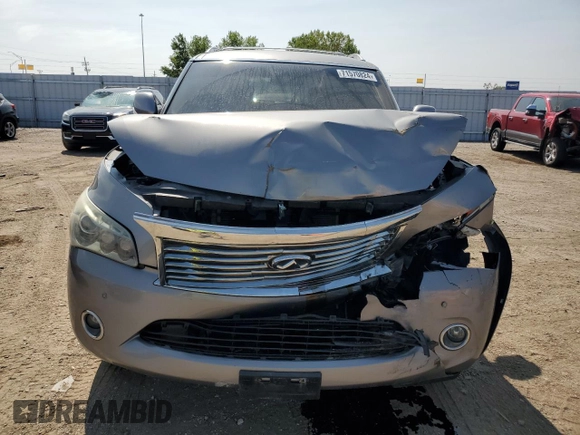 2012 Infiniti QX56 7-passenger with VIN JN8AZ2NE9C9016258, listed as a Copart auction lot 71570824 with 142,859 mi miles and Salvage Title. Bid and sale history available at carsss.com. Image 5.