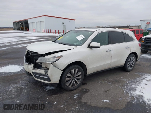 2014 Acura MDX Tech Pkg with VIN 5FRYD4H41EB011604, listed as a IAAI auction lot 41492753 with 123,229 mi miles. Bid and sale history available at carsss.com. Image 17.