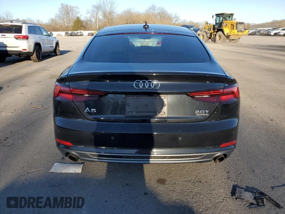 2018 Audi A5 Sportback Premium Plus with VIN WAUENCF51JA080963, listed as a Copart auction lot 40986024 with 71,160 mi miles. Bid and sale history available at carsss.com. Image 6.