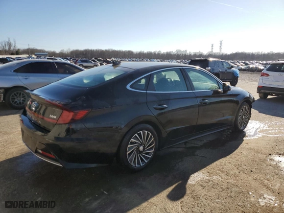 2021 Hyundai Sonata Hybrid Limited with VIN KMHL54JJ3MA021448, listed as a Copart auction lot 43934785 with 58,173 mi miles and Salvage Title. Bid and sale history available at carsss.com. Image 3.