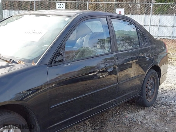 2004 Honda Civic LX with VIN 2HGES165X4H573225, listed as a IAAI auction lot 41129618 with 196,629 mi miles. Bid and sale history available at carsss.com. Image 6.