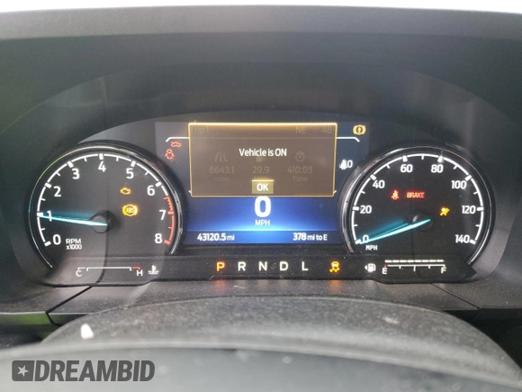 2022 Ford Maverick XL with VIN 3FTTW8F90NRB10571, listed as a Copart auction lot 81838994 with 43,120 mi miles and Salvage Title. Bid and sale history available at DreamBid. Image 9.