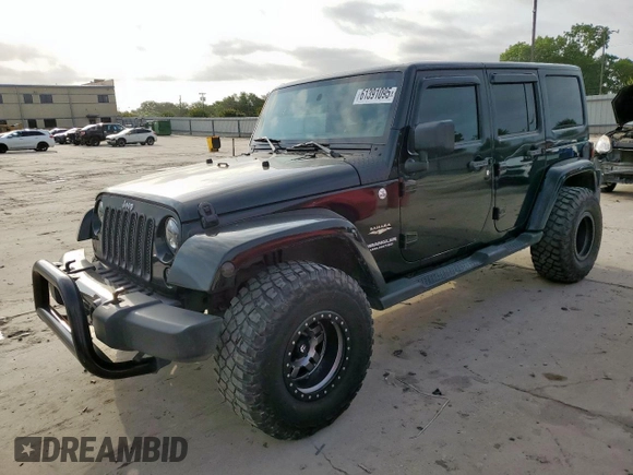 2012 Jeep Wrangler Unlimited Altitude with VIN 1C4HJWEGXCL180602, listed as a Copart auction lot 61391095 with 187,205 mi miles and Salvage title. Bid and sale history available at DreamBid. Image 1.