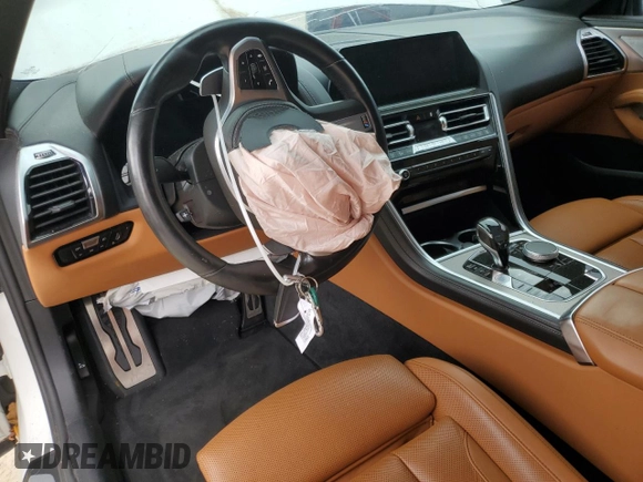 2019 BMW 8 Series M850i xDrive with VIN WBABC4C5XKBU96184, listed as a Copart auction lot 48598015 with Not Provided miles and Non Repairable. Bid and sale history available at DreamBid. Image 8.