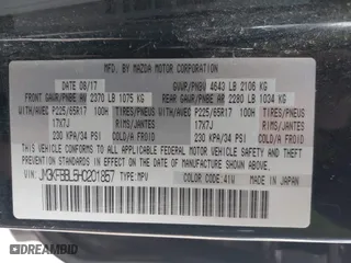 2017 Mazda CX-5 Sport with VIN JM3KFBBL5H0201857, listed as a IAAI auction lot 40885161 with 87,464 mi miles. Bid and sale history available at carsss.com. Image 9.