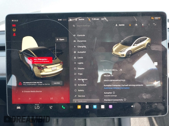 2023 Tesla Model 3 with VIN 5YJ3E1EA4PF427022, listed as a IAAI auction lot 42465964 with 169,346 mi miles and . Bid and sale history available at DreamBid. Image 7.