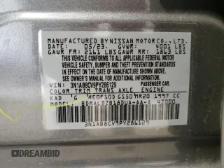 2023 Nissan Sentra SV with VIN 3N1AB8CV9PY286129, listed as a Copart auction lot 53492715 with 20,853 mi miles and Salvage Title. Bid and sale history available at DreamBid. Image 12.