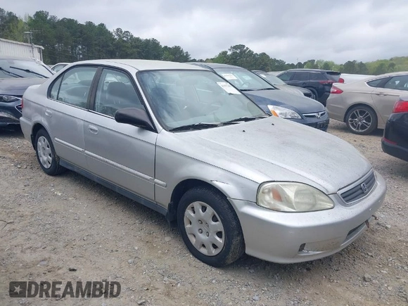 2000 Honda Civic VP with VIN 2HGEJ6611YH524336, listed as a IAAI auction lot 41957499 with 160,638 mi miles. Bid and sale history available at carsss.com. Image 1.