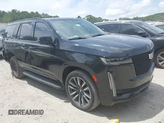 2023 Cadillac Escalade 4WD Sport with VIN 1GYS4EKL4PR415940, listed as a IAAI auction lot 42782247 with 48,681 mi miles and . Bid and sale history available at DreamBid. Image 1.