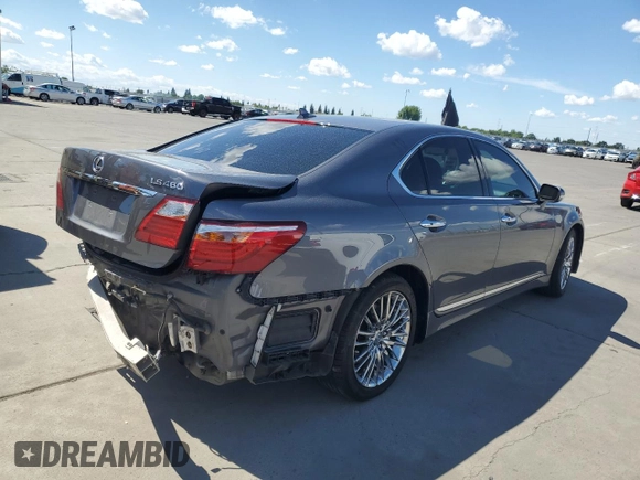 2012 Lexus LS 460 with VIN JTHBL5EF0C5109106, listed as a Copart auction lot 56967365 with Not provided miles and Salvage title. Bid and sale history available at DreamBid. Image 3.