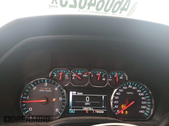 2015 Chevrolet Silverado 1500 LT with VIN 3GCUKREC9FG115929, listed as a Copart auction lot 46084825 with 126,478 mi miles and Salvage Title. Bid and sale history available at DreamBid. Image 9.