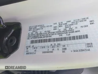 2020 Ford F-150 XL с VIN 1FTEW1E4XLKF44102, выставлен на аукционе IAAI как лот 42513357 с пробегом Не указан миль и . История ставок и продаж доступна на DreamBid. Изображение 9.