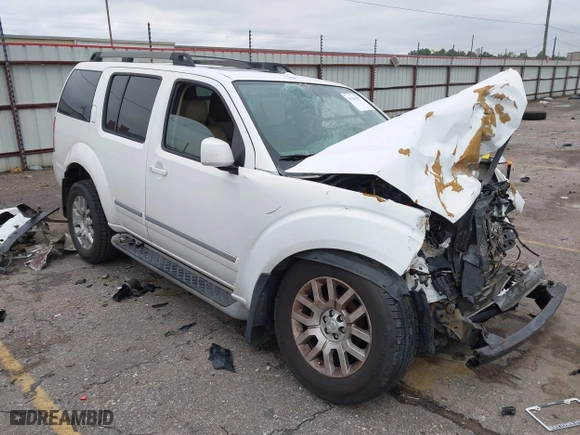 2012 Nissan Pathfinder LE with VIN 5N1AR1NN6CC614408, listed as a IAAI auction lot 41243577 with 1 mi miles. Bid and sale history available at carsss.com. Image 1.
