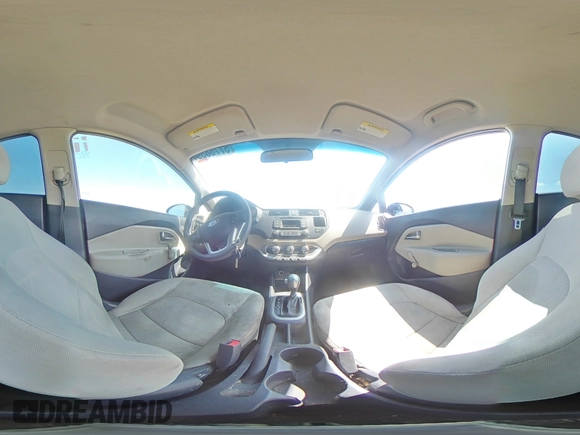 2013 Kia Rio LX with VIN KNADM4A31D6112747, listed as a Copart auction lot 57768594 with 87,140 mi miles and Salvage Title. Bid and sale history available at carsss.com. Image 12.