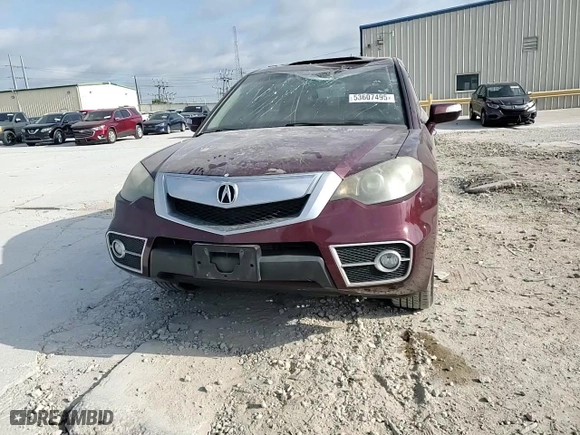 2010 Acura RDX Tech Pkg with VIN 5J8TB2H52AA004969, listed as a Copart auction lot 53607495 with 172,962 mi miles and Salvage Title. Bid and sale history available at carsss.com. Image 12.