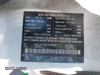 2012 Ford Transit Connect XLT with VIN NM0LS7DN6CT125560, listed as a IAAI auction lot 42427215 with 438,464 mi miles and . Bid and sale history available at DreamBid. Image 9.