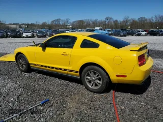 2005 Ford Mustang Deluxe with VIN 1ZVFT80N055243648, listed as a Copart auction lot 50080295 with 122,686 mi miles and Salvage Title. Bid and sale history available at carsss.com. Image 2.